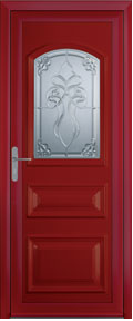Porte traditionnel tolerme rouge aluminium