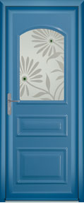 Porte traditionnel Tolerme bleu aluminium